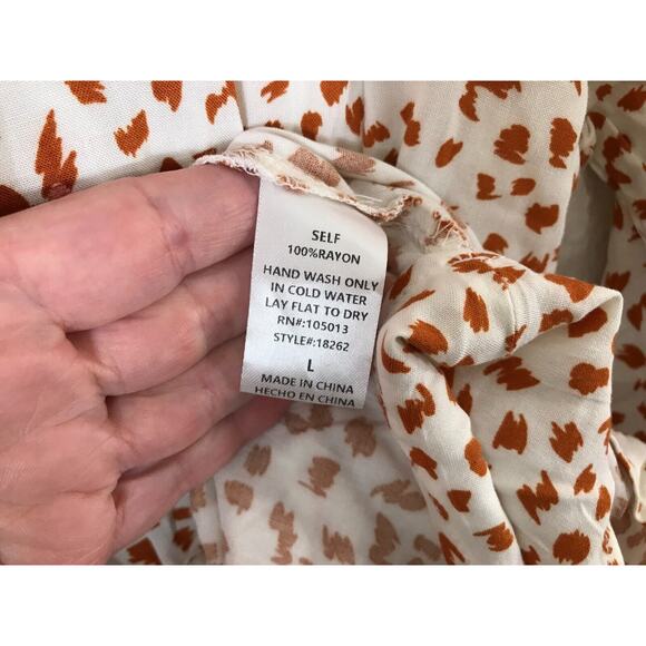 Savanna Jane Top Womens Large Floral Embroidered Rayon Multicolor Boho - Picture 7 of 8